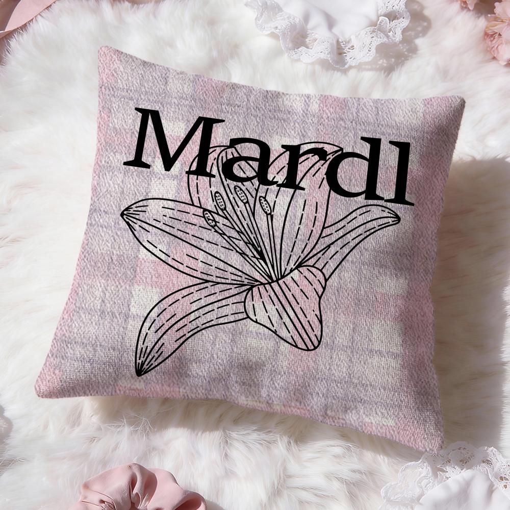 Brand M-Mardi MercrediS Cushion Cover Premium Comfort Reversible Pillow Cove -Two In One Design for Any Room & Car Interior