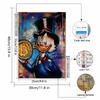 5D DIY Diamond Art Painting Kits for Adults, Donald Duck, A Financial Tycoon Full Round Crystal Diamond Kits for Beginner for Home Wall Decorate