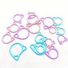 Cartoon Cat-Shaped Enamel Knitting Markers & Crochet Hooks Set