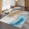 Nordic Light Luxury Living Room Carpet Feather Leaf Pattern Sofa Tea Table Bedroom Bedside Study Office Carpet