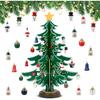 LIHAO Christmas Advent Calendar, 24 Days Tabletop Christmas Tree Countdown Calendar with 24PCS Ornaments for Boys Girls Kids Party Favors, Classroom