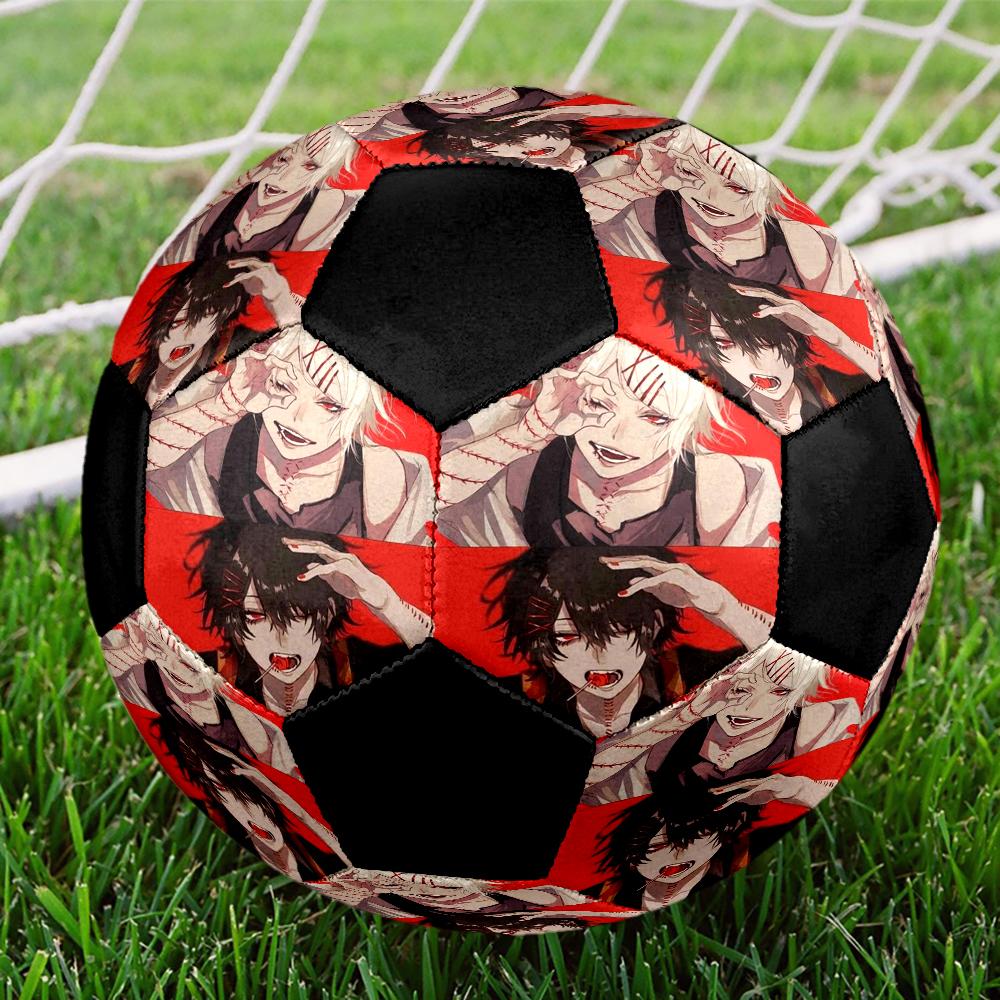 Soccer Ball Colorful Machine Stitched PVC Size 5 Team Training Competition Ready Durable High-Bounce Cool Sports Gift