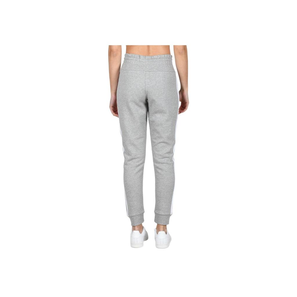 Adidas Side Three Stripes Lace-Up Cuffed Retro Knitted Sports Pants Women Pants Gray IC9922