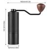 Manual Coffee Bean Grinder with Ergonomic Wood Crank 5 Core Conical Stainless Steel Burr 24 Gears