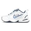 Air Monarch 4 White Navy Abrasion Resistant Low Top Chunky Sneakers Unisex White Blue 415445-102(Team47-M4)