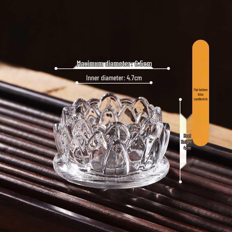 Стеклянный подсвечник для масляной лампы для буддийских подношений