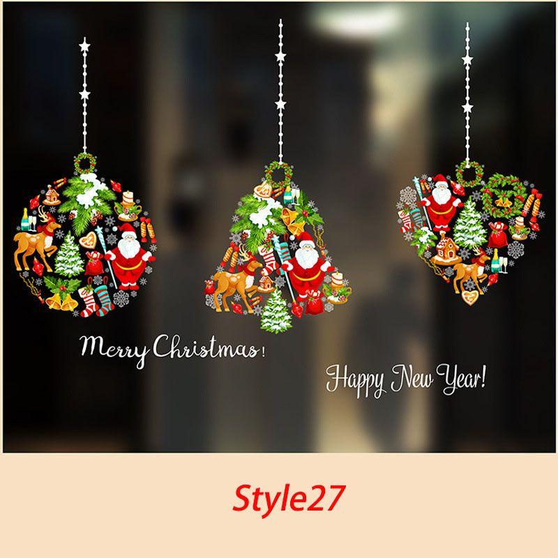 Timeless Design Removable Santa Claus Window Door Wall Sticker Vinyl Decal For Xmas Home Decor