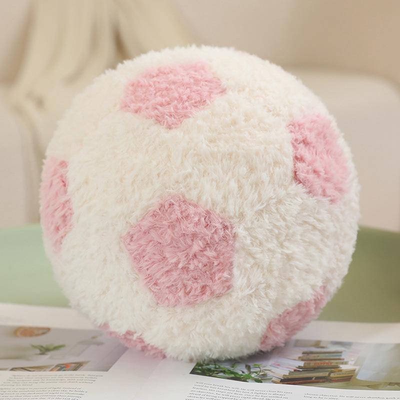 New Colored Wool Ball Doll Cartoon Round Ball Pillow Sofa Cushion Pillow Living Room Ornament Decoration