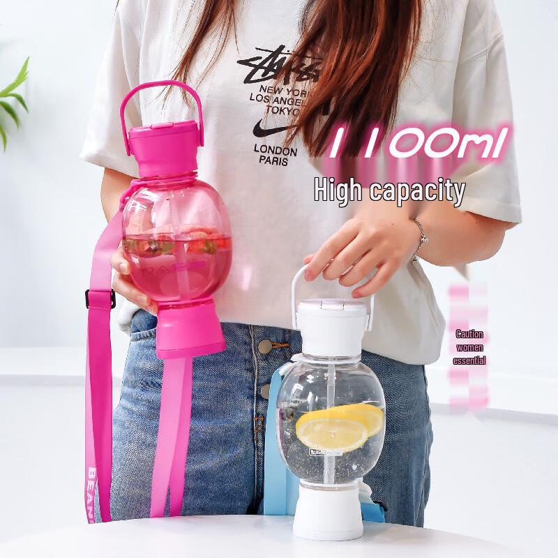 

BEANBEANLOVE Portable Straw Water Bottle (Candy Style)