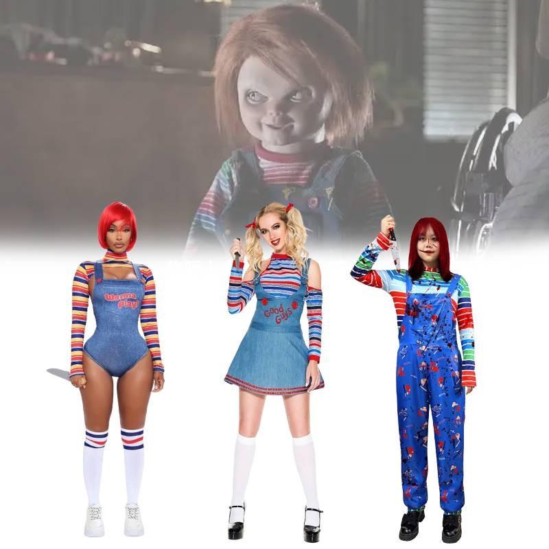 Childs Play Cosplay Costume With Polyester Fabric For Women Stage Performance