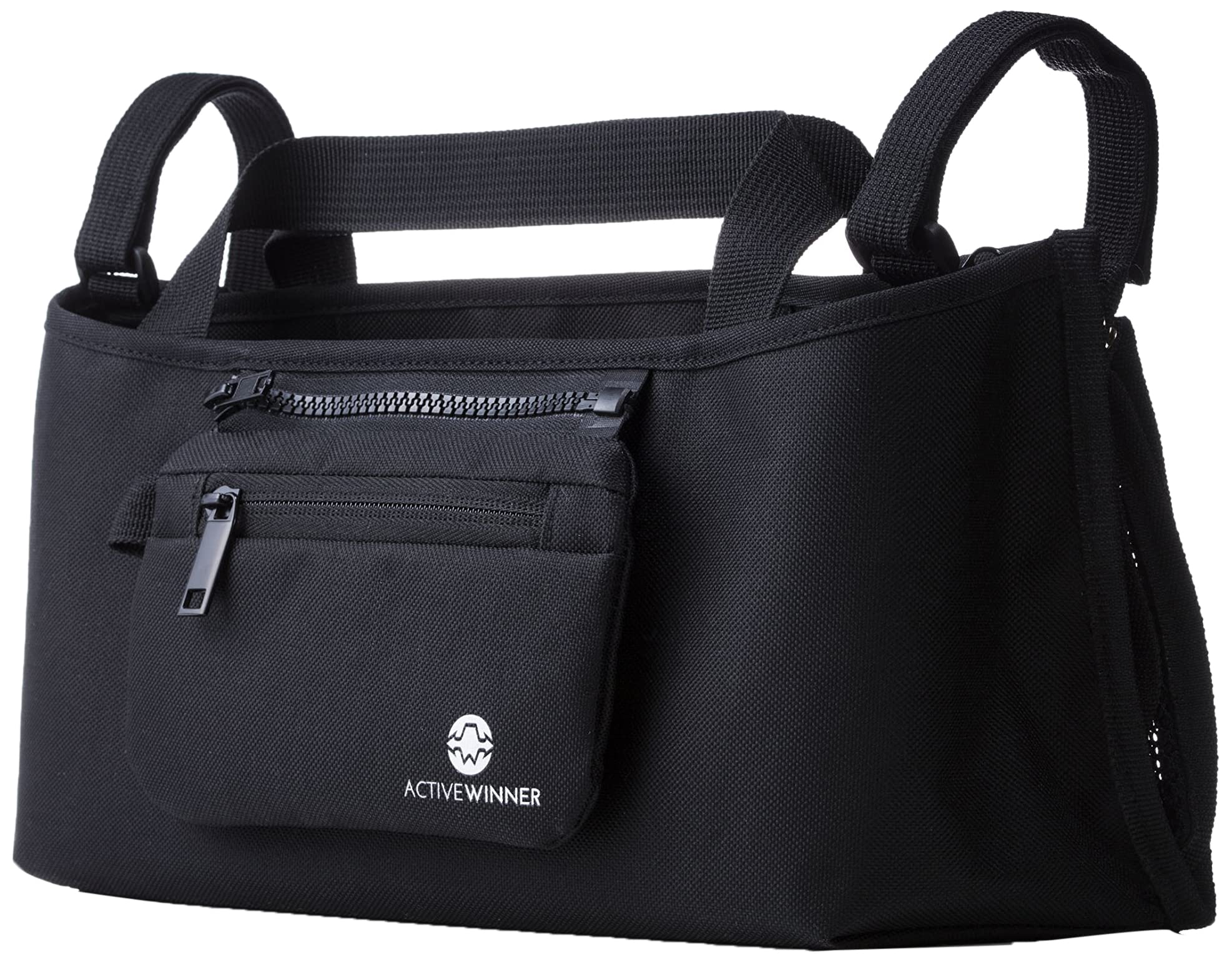 

Сумка для коляски Active Winner с подстаканником и карманом-органайзером чёрный