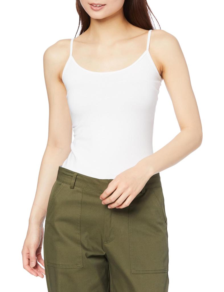 Amazon Essentials Slim Fit Size M 4-Pack Camisoles, Beige/White/Black,