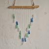 Sea Glass Wind Chime for Outside Handcrafted Coastal Style Hanging Wind Chime for Garden Backyard Home Indoor Outdoor Decoration