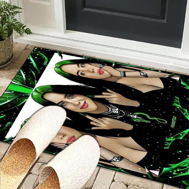 Bi-llie music Artwork Office Rug Chair Mat, Game Carpet, Suitable for Front Door, Bedroom, Living Room, Desk, Holiday Gift