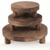 1pc/Set Wooden Round Tray Multifunctional Wooden Candle Base Kitchen Fruit Tray Base Bathroom Storage Tray