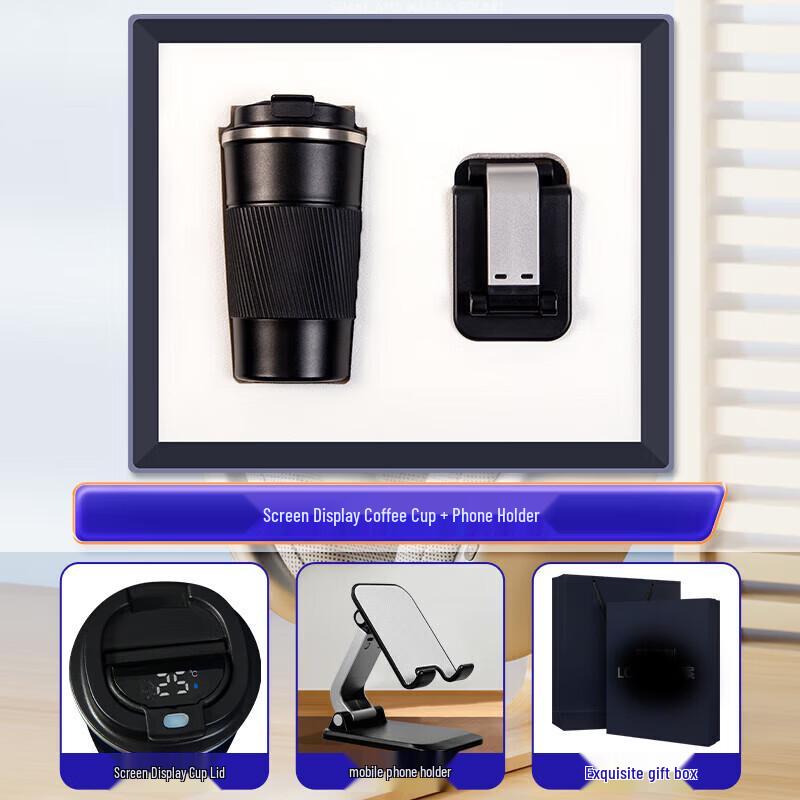 

Stainless Steel Coffee Cup Set with Weighted Stand