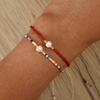 Pack of 2pcs String Adjustable Bracelets Handmade Beads Pearls Wrist Chain Bangle Bohemian Accessories