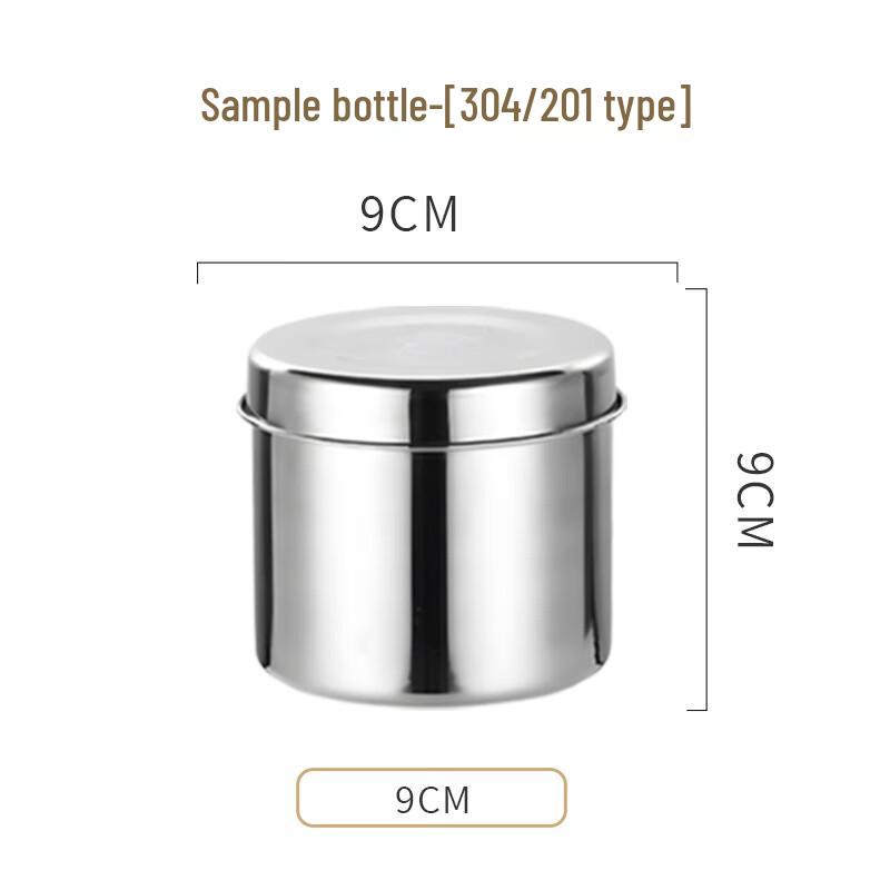Jiwanggu Runde Edelstahl-Aufbewahrungsgläser für Lebensmittelproben (10er-Pack)