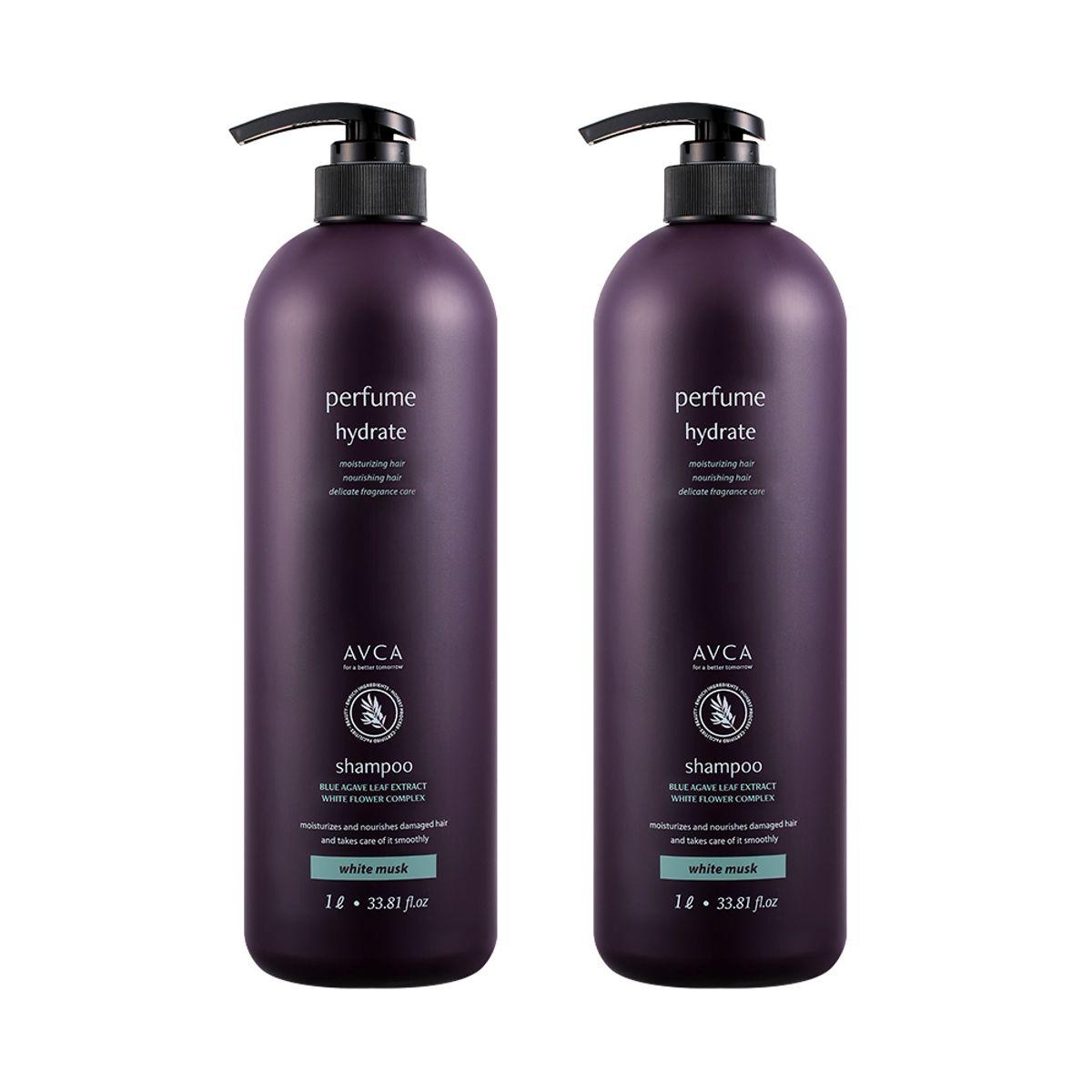 Large-size Perfume Shampoo White Musk Scent 1000ml 2 Bottles