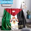 Custom Name Jordanian football Blanket Flannel Blanket for Camping, Hiking, Garden Parties, Picnic Essentials,gift for family and friend