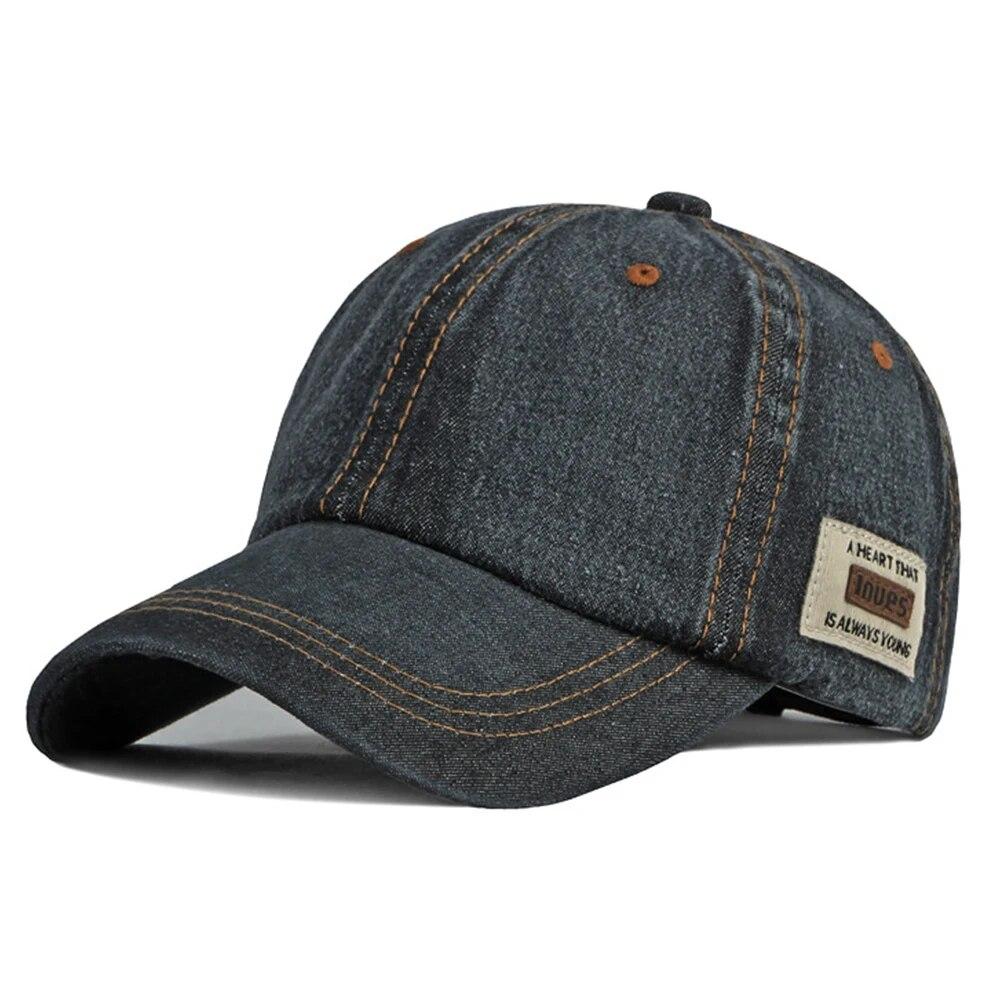 Streetwear Sky Blue Denim Baseball Cap High Quality Vintage Trucker Caps For Men Snapback Hip Hop Women Hat Bones Masculinos