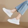 Cowhide Version Thick-soled Trendy Little White Shoes Spring Women's Versatile Casual Fashion Heightening Comfortable Board Shoes Women