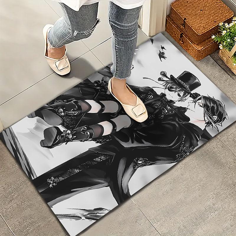 Black Butler Carpet Rug For Living Room Bedroom Home Sofa Decoration Kids Play Nonslip Floor Mat