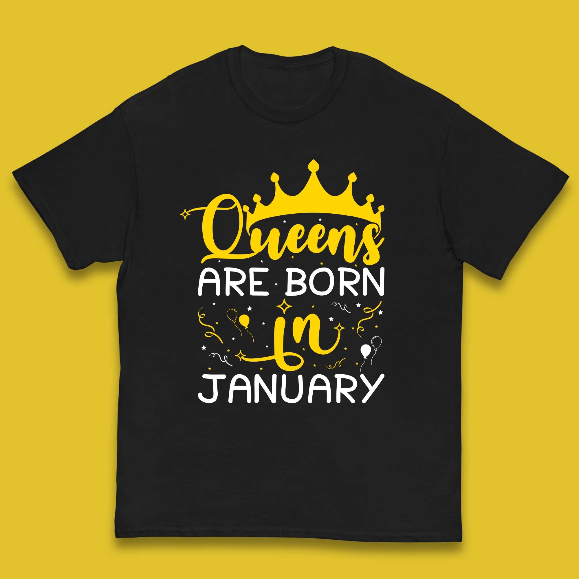 Queens Are Born In January Kids T-Shirt 140