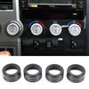 Car Air Condition Knob Audio Volume Control Button Circle Decoration Trim Ring Cover For Toyota Tundra 2007-2013 Accessories