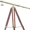 139.7 cm Nautical Hand Made Brass Telescope WIth Wooden Adjustablle Tripod Stand In Shinny Brass FInish Decorative Item