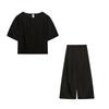 Summer New Ankle-Length Pants Casual Loose round Neck Short-Sleeved