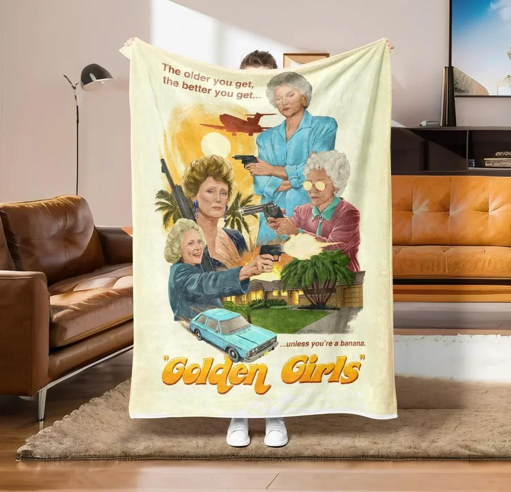 Abstract Art Design Flannel Throw Blanket Soft Warm Thin Blankets for Sofa Bed Car Camping Pop Art Style