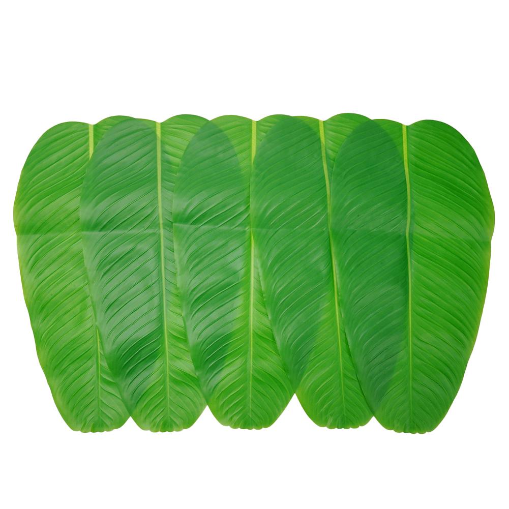 5PCS Large Artificial Banana Leaves Faux Tropical Leaves For Hawaiian Luau Party Banana Leaf Simulation Plant Decoration New
