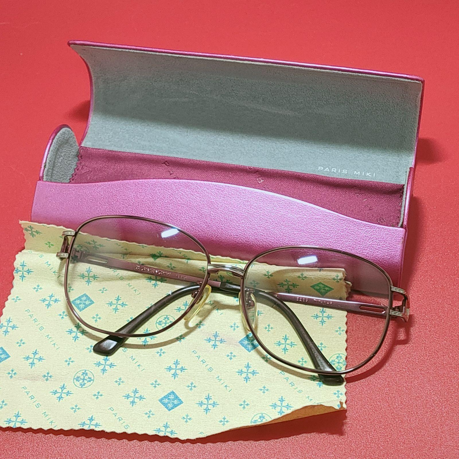 Used Givenchy GIVENCHY glasses frame non-prescription glasses titanium frame