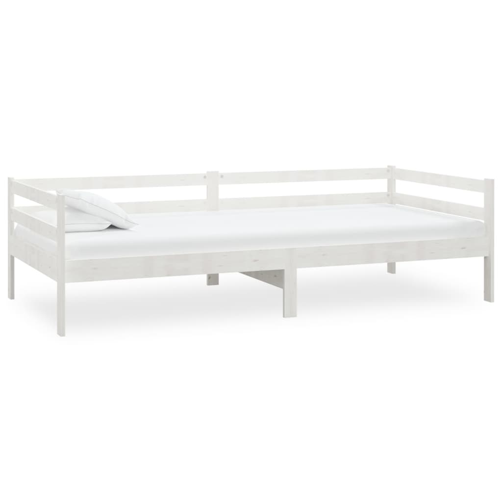 Vidaxl Daybed, White, Solid Pine Wood, 90X200 Cm