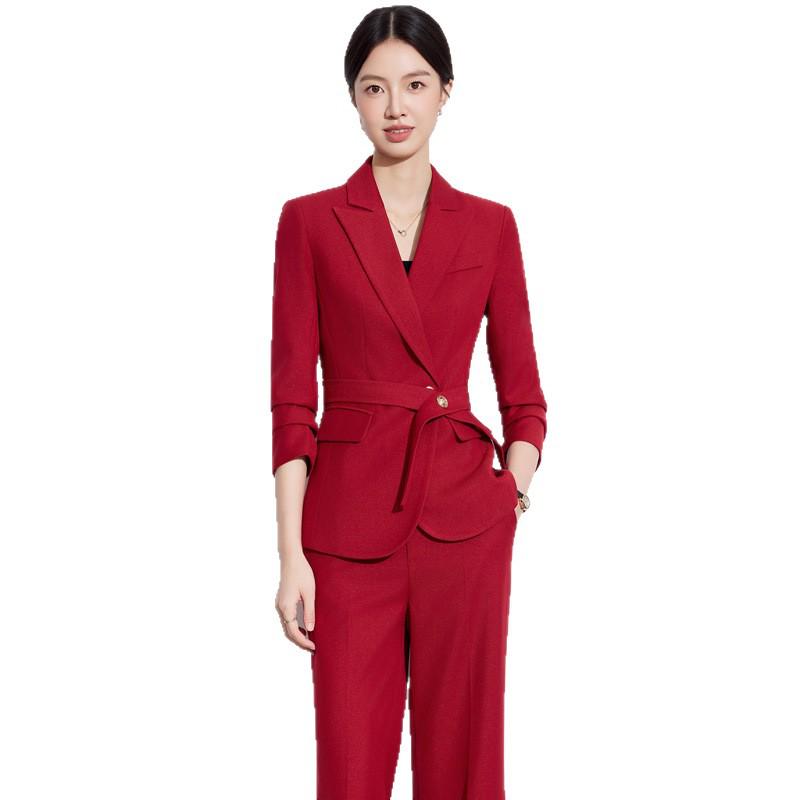 Eleganter Damen-Blazeranzug mit langen Ärmeln: Modern, Luxuriös, Schlankmachend, Lässig, Perfekt für den Arbeitsplatz oder die Ausrichtung von Veranstaltungen.