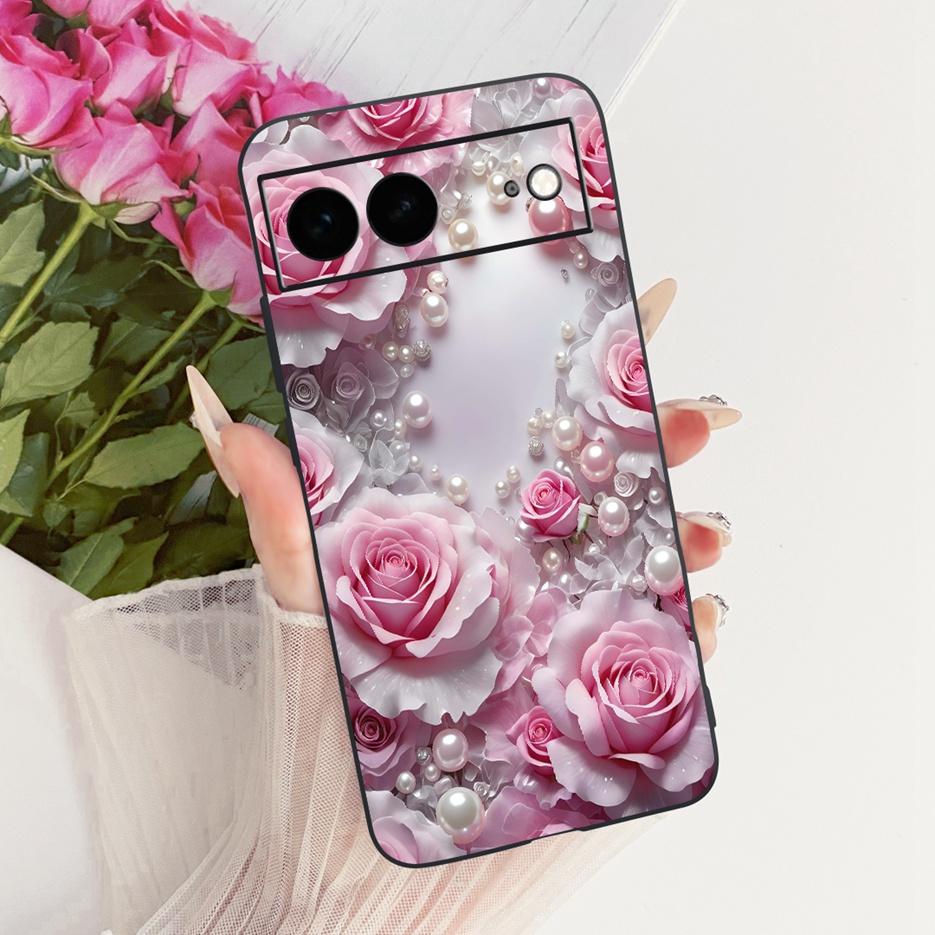 For Google Pixel 7A Case Pixel7 Pro Luxury Flower Butterfly Painted Cover Soft Silicone Case For Google Pixel 7 Pro Pixel7A Bags