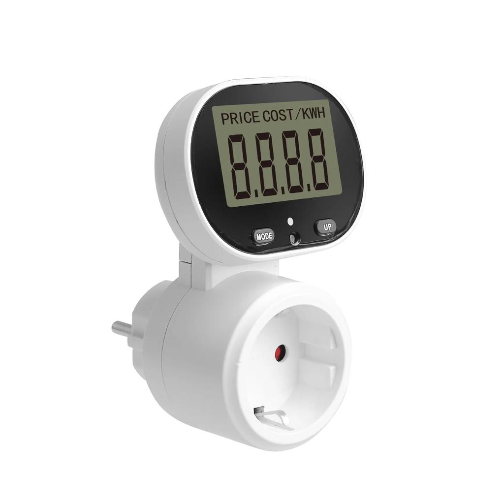 16A 3680W Electricity Power Meter Wattmeter Digital Energy Meter Socket with VA Backlit Electric Tester EU Socket Power Tester