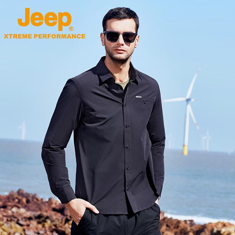 Jeep Men's Du Pont 3-Proof Stand-Up Collar Long Sleeve Sweatshirt