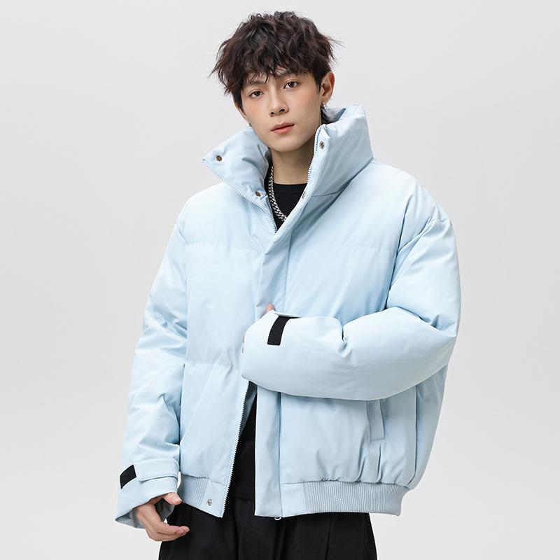 Stand up collar winter new warm men's versatile casual loose retro cotton jacket couple trendy padded clothes