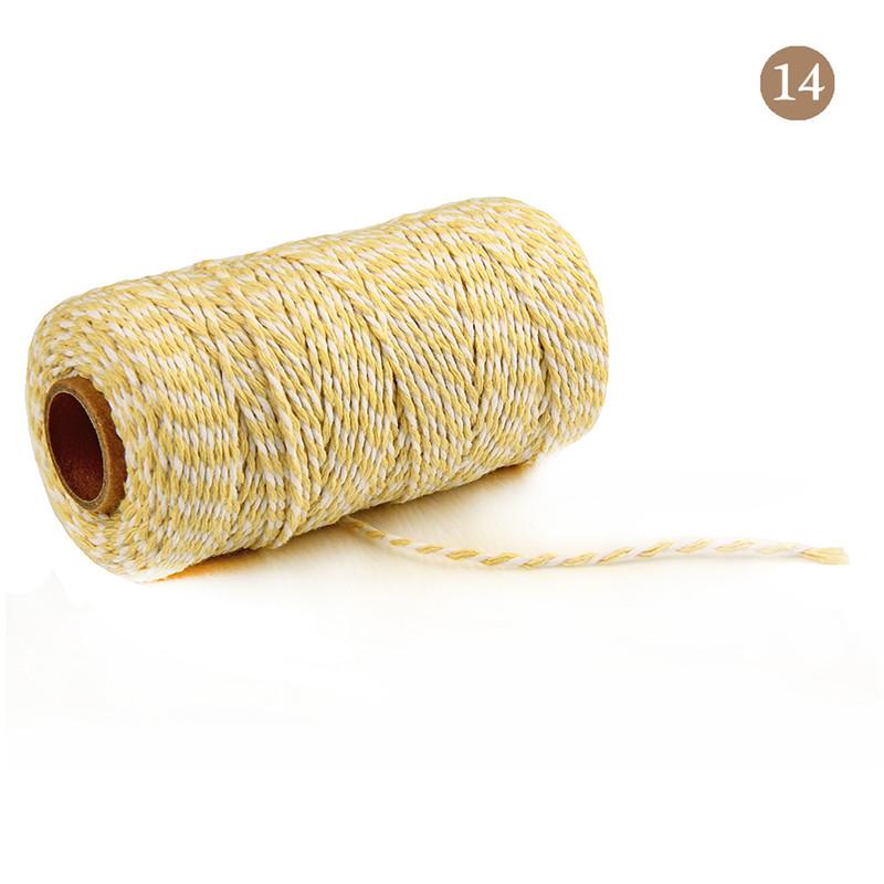 100 Meter 2 mm Baumwoll-Bäckerschnur, Baumwollkordel, Seil für Heimdekoration, handgefertigte Weihnachtsgeschenkverpackung, Basteln, DIY-Geschenkpapier