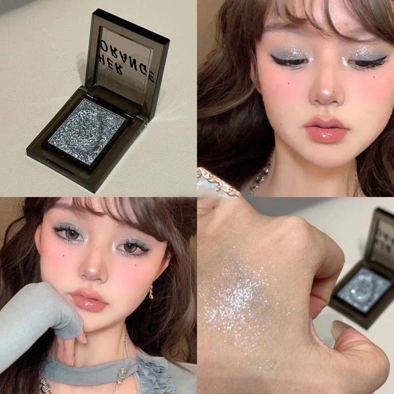 

Зеленые тени для век Хамелеон Металлические Дымчатые Монохромные тени для век Палитра матовых жемчужных блесток Земляно-серый Многоцветный макияж глаз