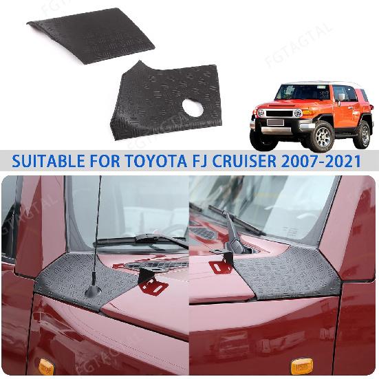 Body Armor Corner Guards Compatible with Toyota FJ Cruiser 2007-2021, ABS Car Hood Side Body Armor Outer Cowling Cover Trim Bezel, 2PCS (Hood Side