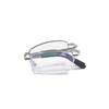 Reading Compact Folding Stylish Metal Senior with Dedicated Leather H6102 [Henghao] Glasses, Half-Rim, Glasses, Frame, Glasses, Case, (Silver, 3.50)