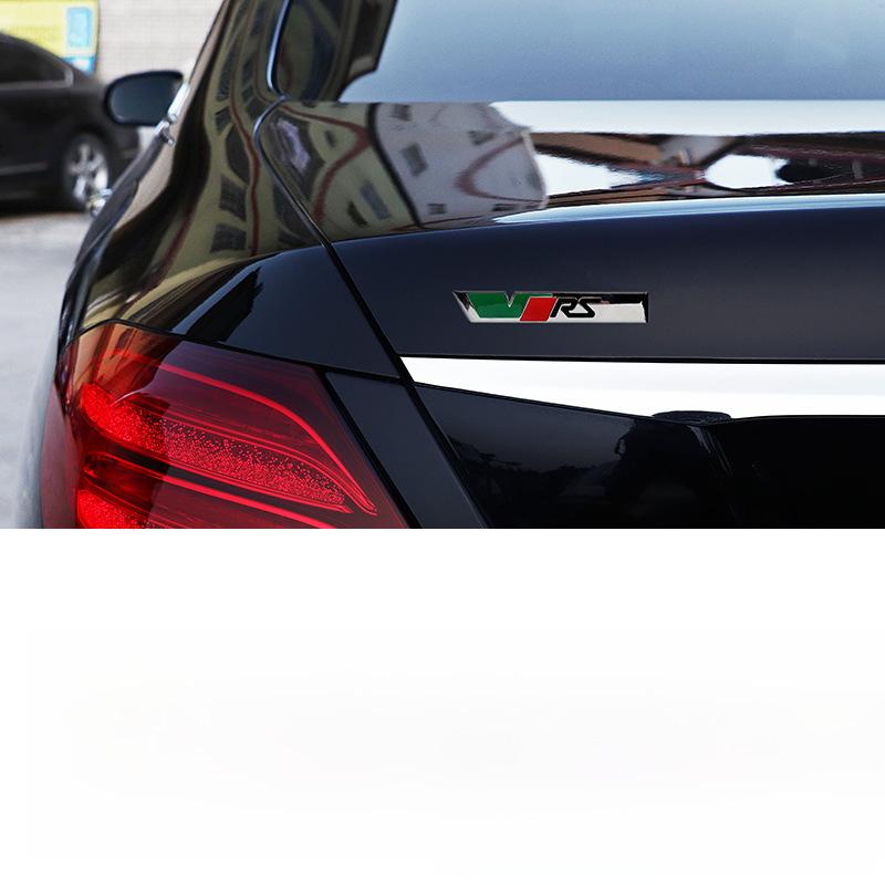 Compatible avec Volkswagen Skoda Octavia/Fabia RS: Logo VRS de calandre/aile/métal arrière et autocollant de carrosserie