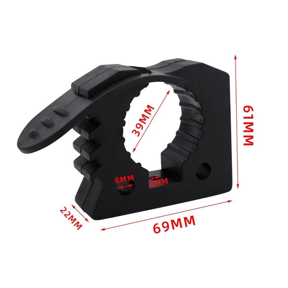 2pcs 30-40mm Quick-Release Clamp Mount Adjustable Diameter Convenient Rubber Clamp Grip Gear Holder Shovel Mount Bracket