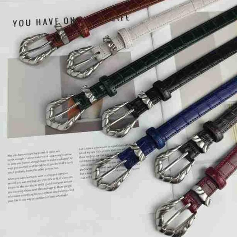 Women's Belt Women's Leather Thin Belt Fashion Versatile Casual Decoration Small Belt Belt
