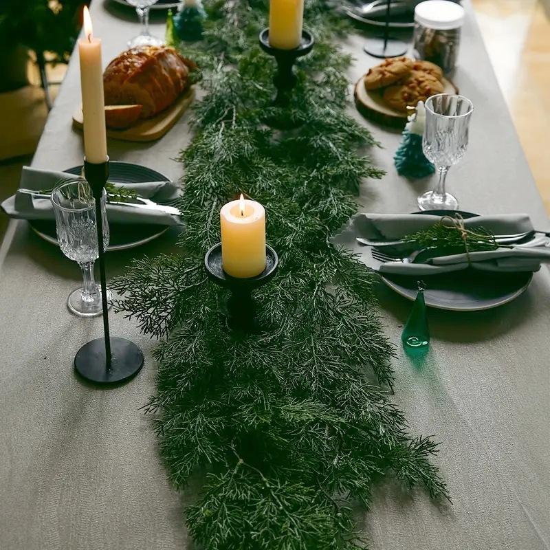 Artificial Simulation Green Plant Feel Software Dragon Cypress Leaf Rattan, Christmas Decorative Door Hanging Table Ornament