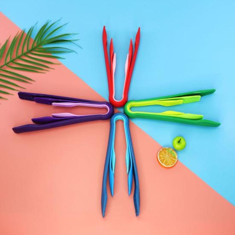 1Pcs 6/8/10inch Bread Salad Clip Kitchen Baking BBQ Silicone Tongs