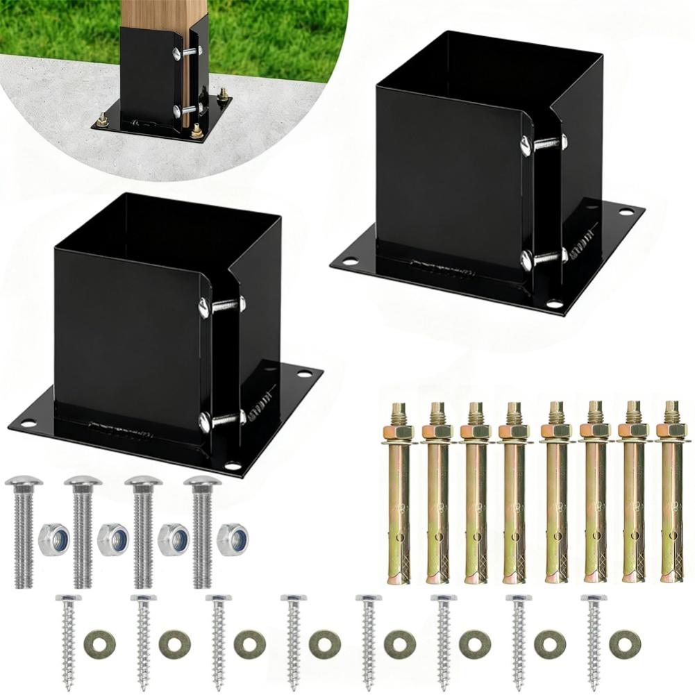 Stahl 6x6 Pfostenfuß Ankerhalterung Rostbeständig Verschraubbar Stütze Für Holzzaun Briefkasten Terrasse Bauhardware für Außenbereiche